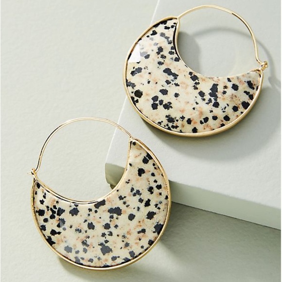 Anthropologie Jewelry - Anthropology Luna Crescent Hoop Earrings